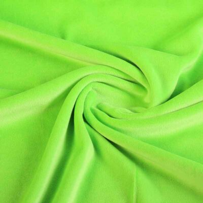 Tissu Nicky velours citron vert