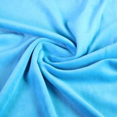 Tissu Nicky velours aqua