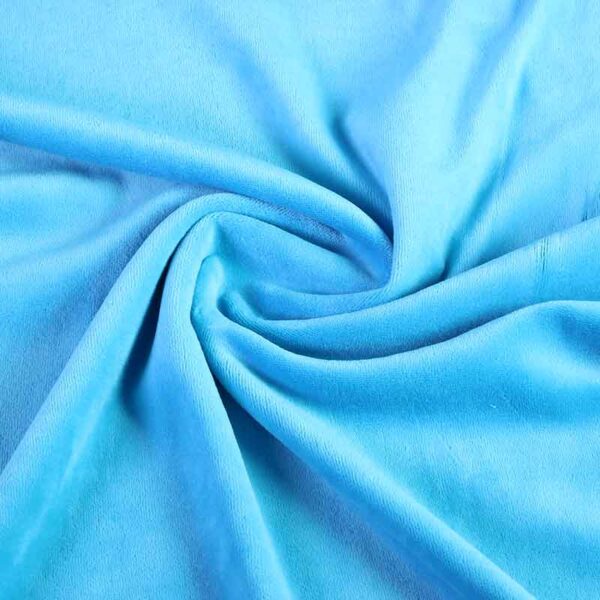 Tissu Nicky velours aqua
