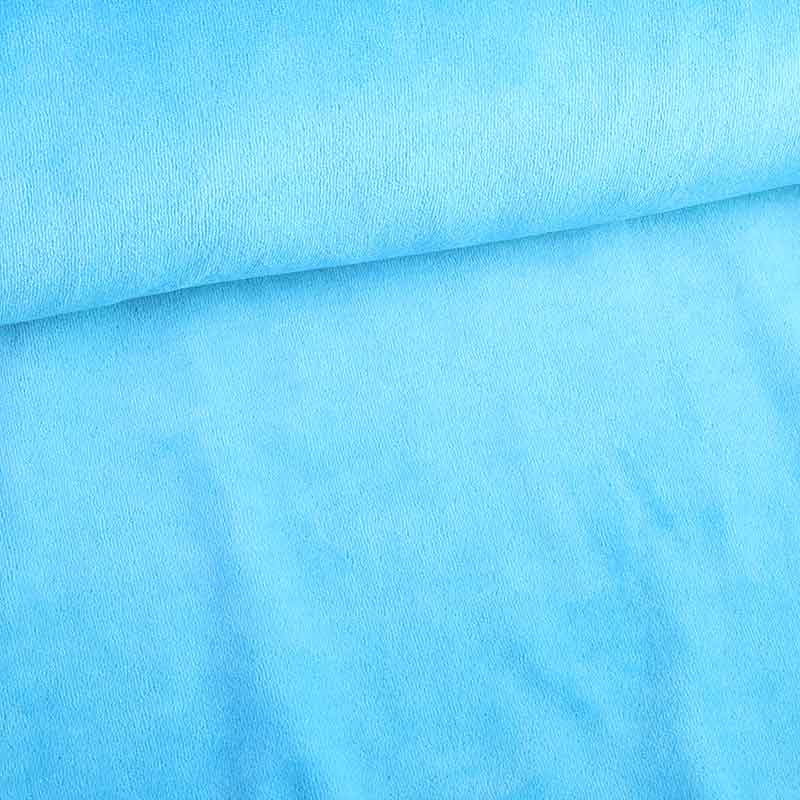 Tissu Nicky velours aqua
