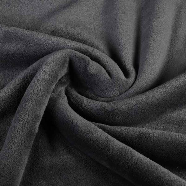 Tissu Wellness polaire anthracite