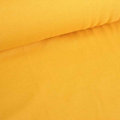 Tissu bord-côte jaune ocre