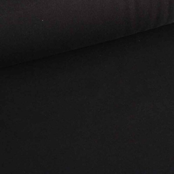 Tissu bord côtelé noir