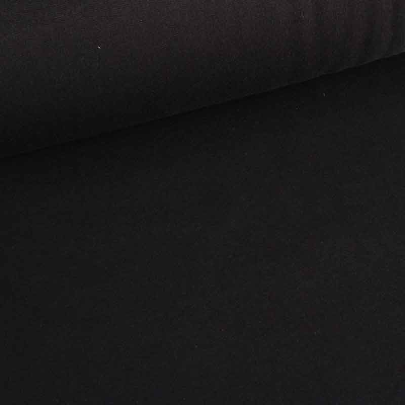 Tissu bord côtelé noir