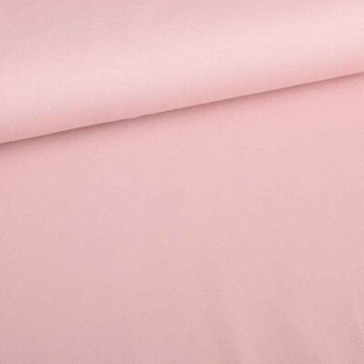 Tissu French Terry rose poudré