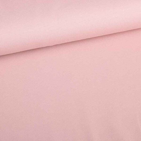 Tissu French Terry rose poudré