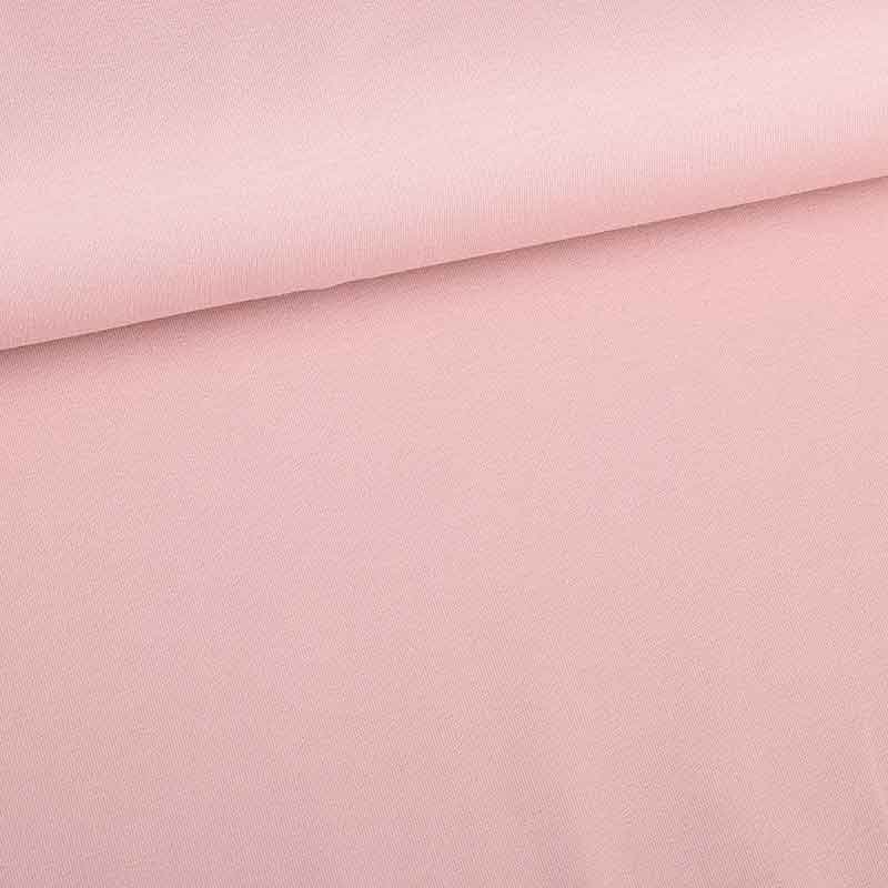 Tissu French Terry rose poudré