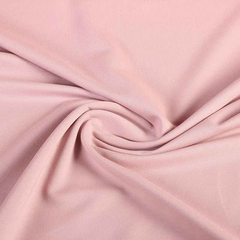 Tissu French Terry rose poudré