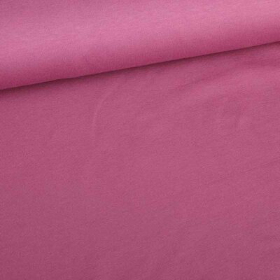 Tissu French Terry rose poudré foncé