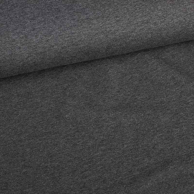 Tissu French Terry anthracite chiné