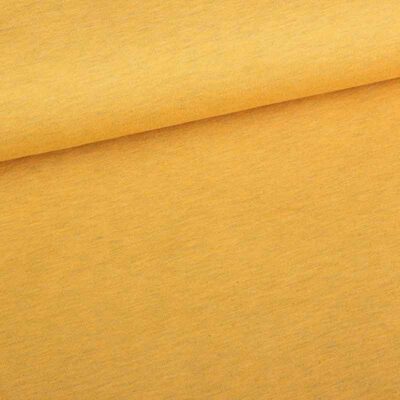 Tissu French Terry ocre jaune melange