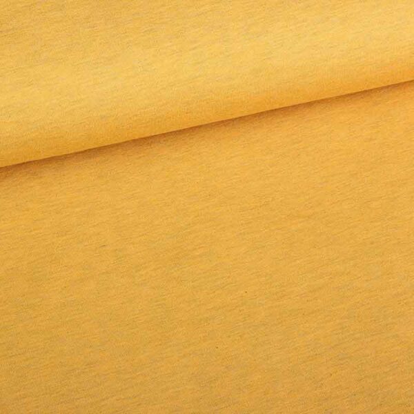 Tissu French Terry ocre jaune melange