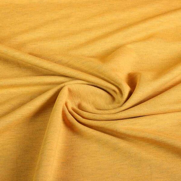 Tissu French Terry ocre jaune melange