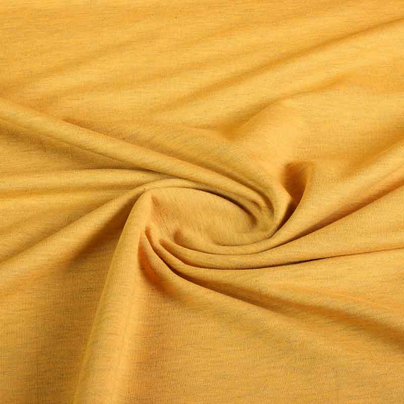 Tissu French Terry ocre jaune melange