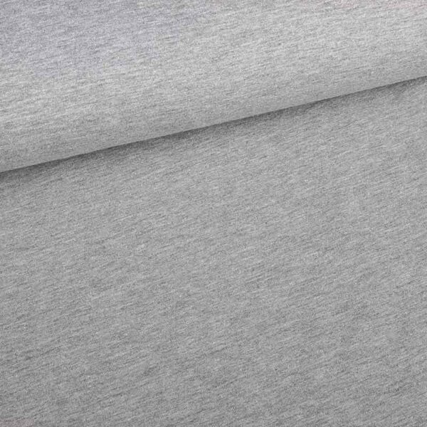 Tissu French Terry gris mélange