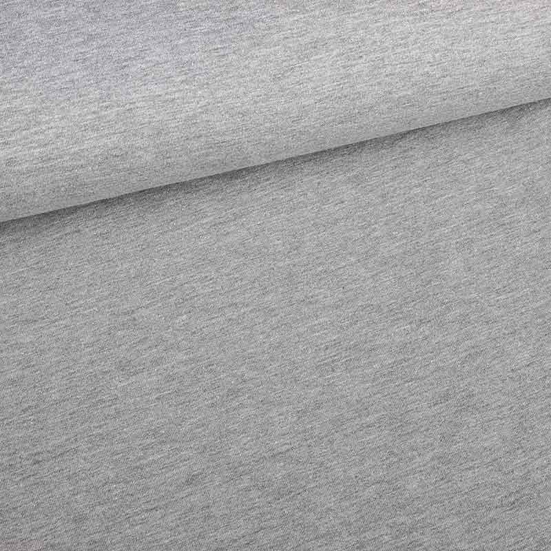 Tissu French Terry gris mélange
