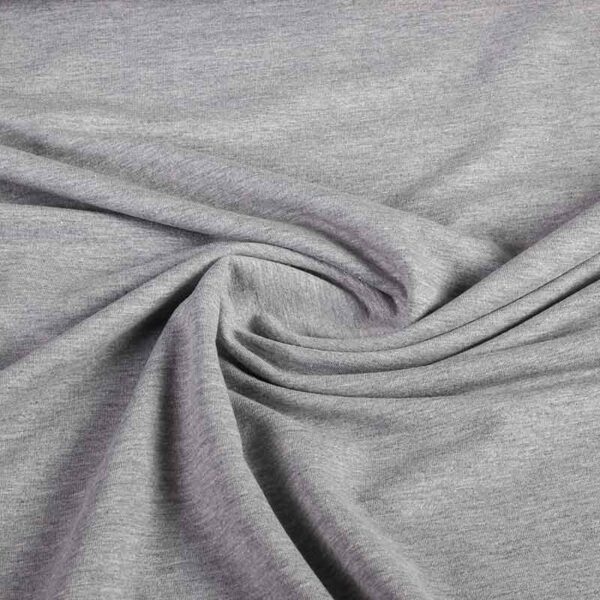 Tissu French Terry gris mélange