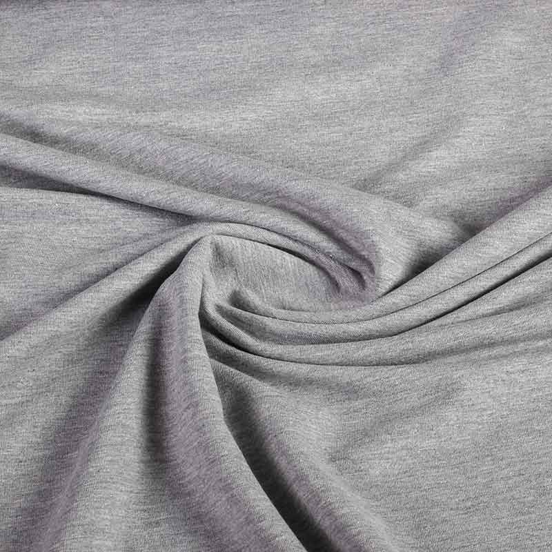 Tissu French Terry gris mélange