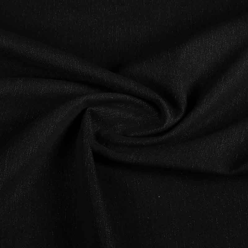 Tissu denim lavé noir