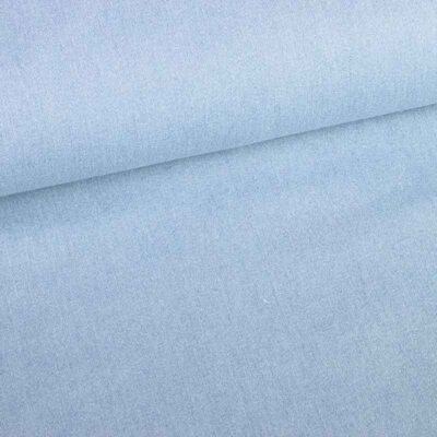 Tissu denim bleu clair lavé