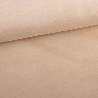 Tissu jogging sweat brossé beige