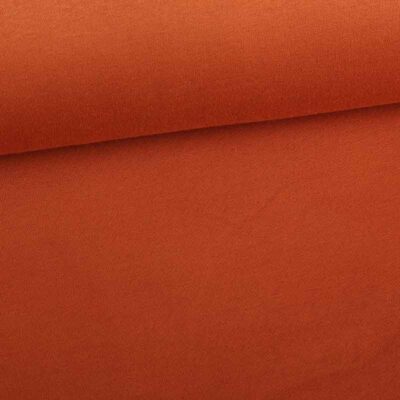 Tissu jogging sweat brossé cognac