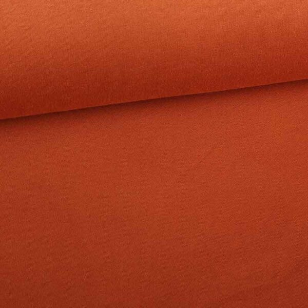Tissu jogging sweat brossé cognac