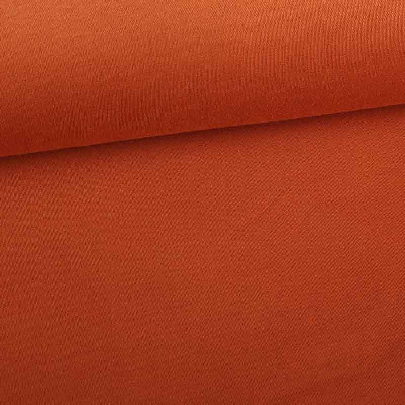 Tissu jogging sweat brossé cognac
