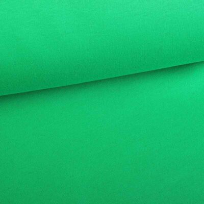 Tissu sweat jogging brossé vert
