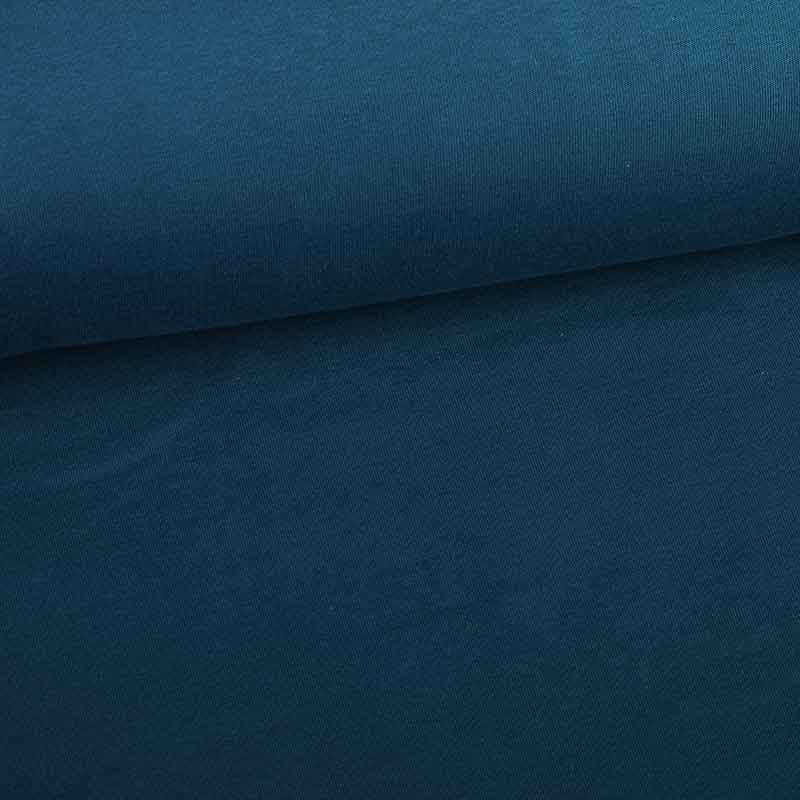 Tissu jogging sweat brossé pétrole