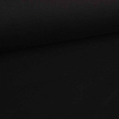 Tissu sweat jogging brossé noir