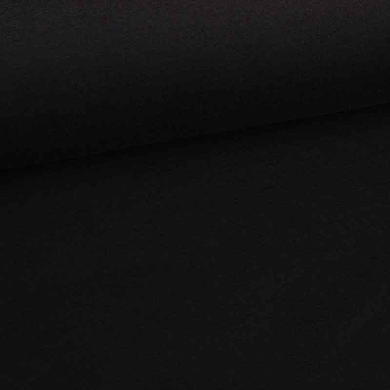 Tissu sweat jogging brossé noir