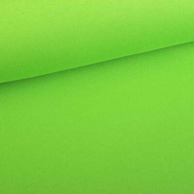 Tissu sweat jogging brossé lime