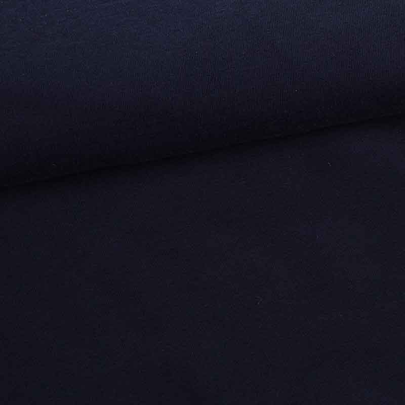 Tissu sweat jogging brossé bleu