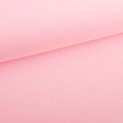 Tissu sweat jogging brossé rose