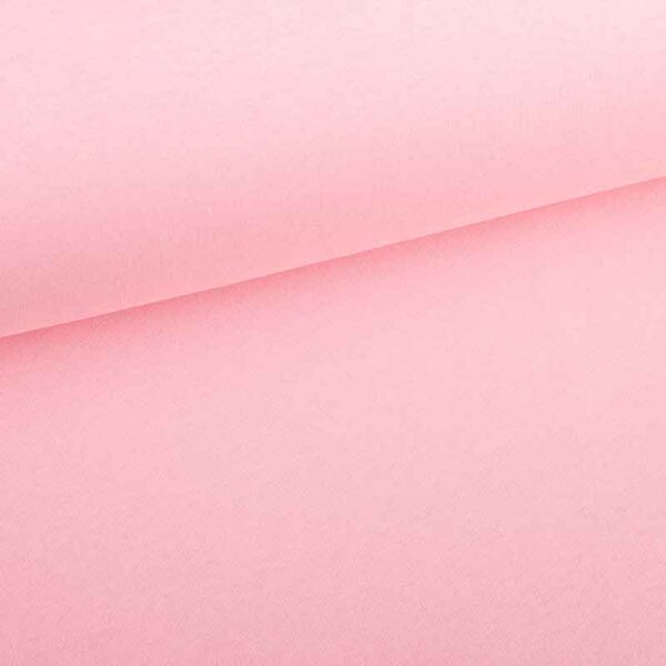Tissu sweat jogging brossé rose