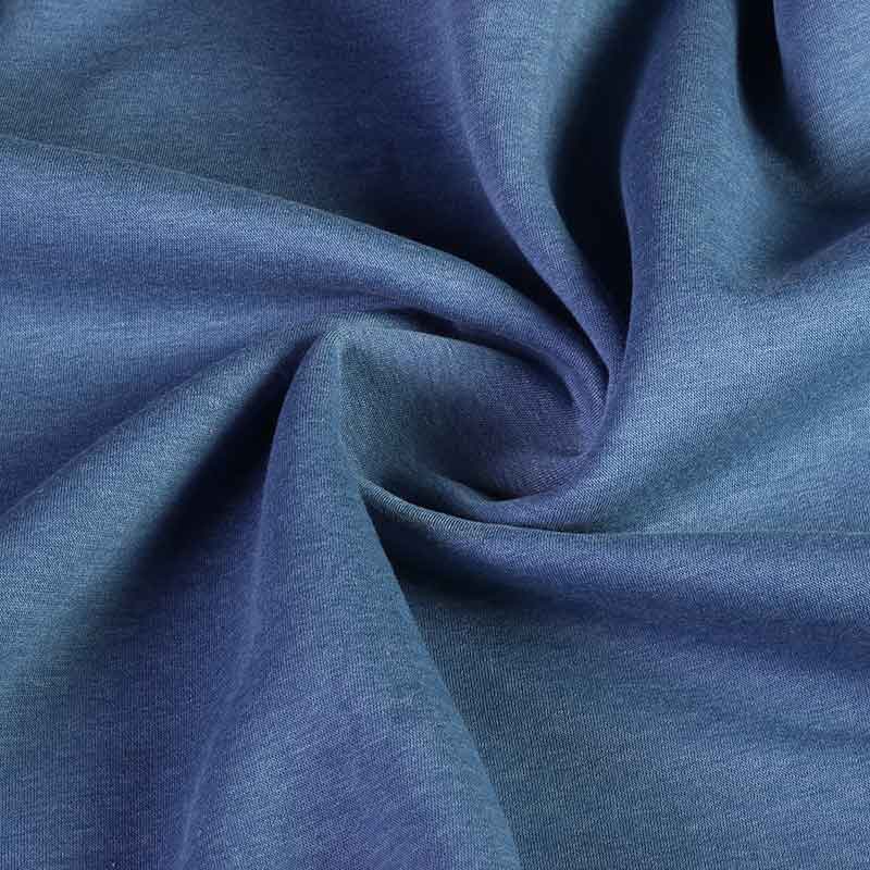 Tissu sweat jogging brossé denim