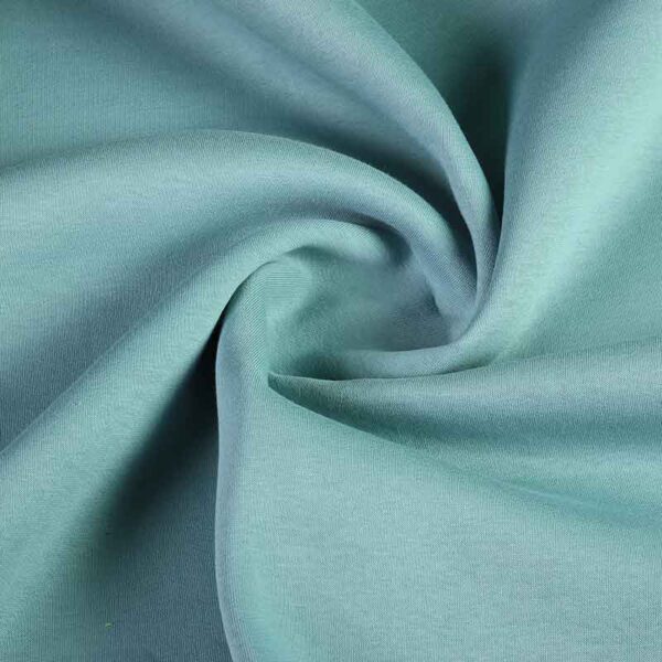 Tissu sweat jogging brossé vert ancien