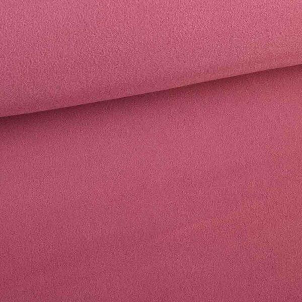Tissu fleece deluxe rose poudré foncé