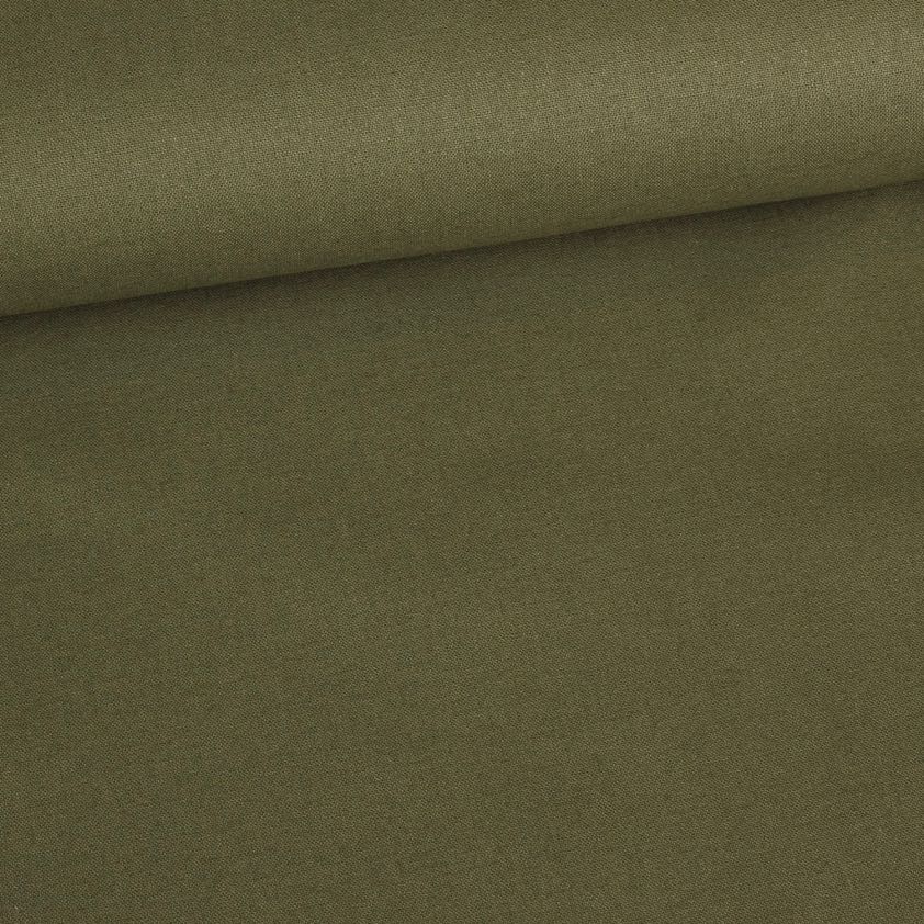 Tissu coton tissé vert olive