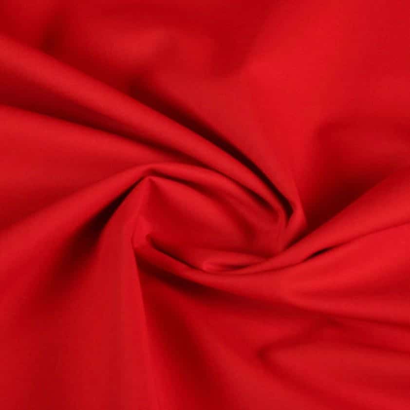 Tissu coton tissé rouge