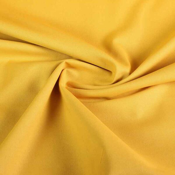 Tissu coton ocre jaune