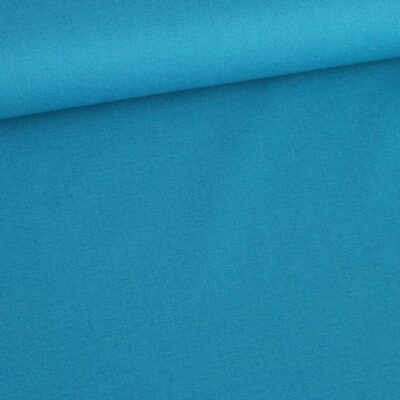 Tissu coton tissé bleu-vert clair