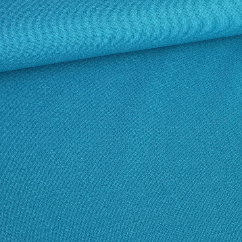 Tissu coton tissé bleu-vert clair