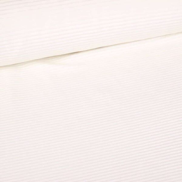 Tissu tricot côtelé ecru