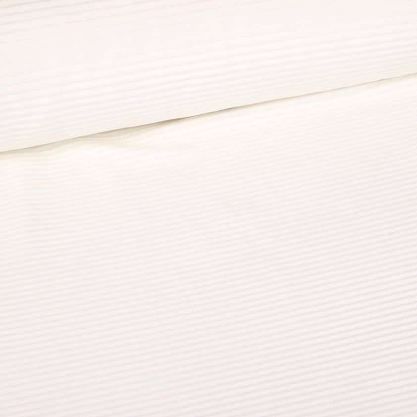 Tissu tricot côtelé ecru
