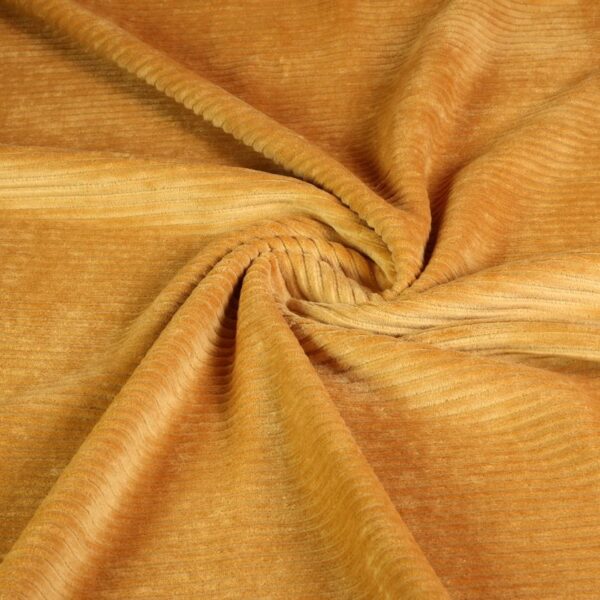 Tissu tricot côtelé ocre