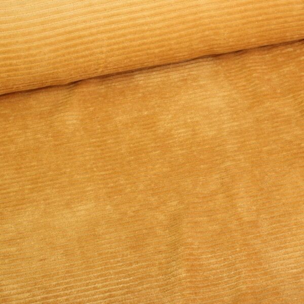 Tissu tricot côtelé ocre