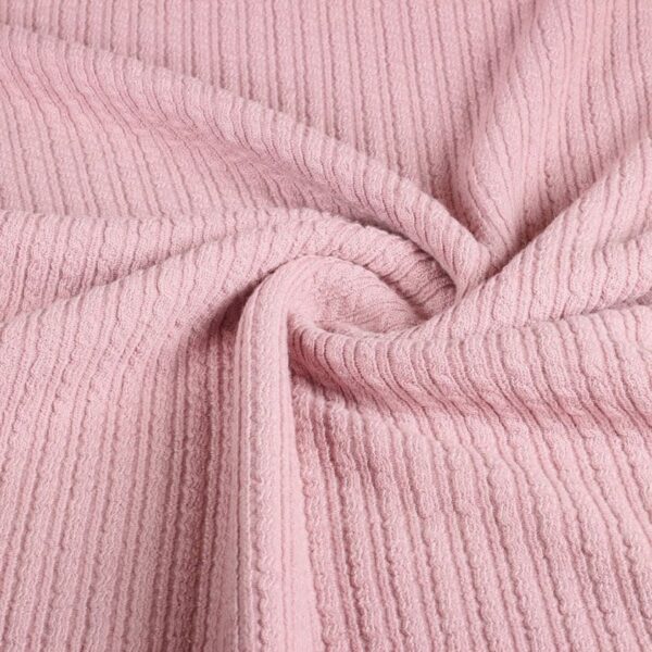 Tissu côtelé Fantasie laine vieux rose clair