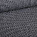 Fantasie rib stof wol grijs melange